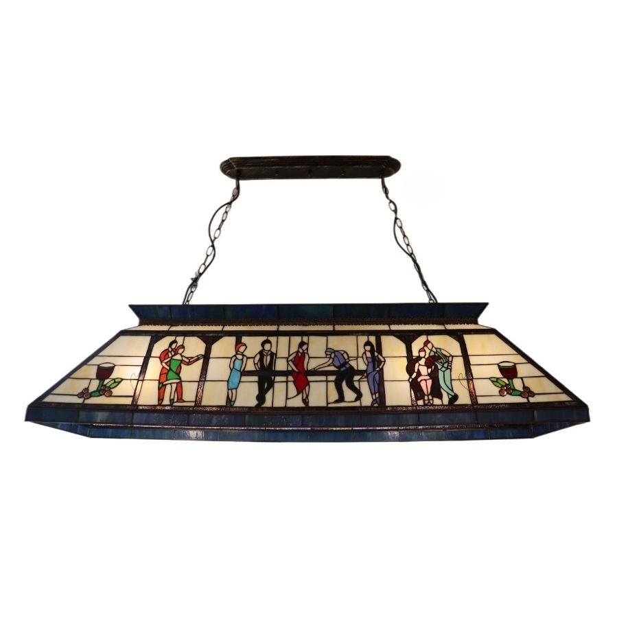 Leadlight Pool Table Art Deco shade